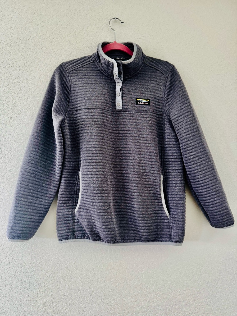 L.L.Bean Airlight Quarter Snap Pullover Sweater Lilac